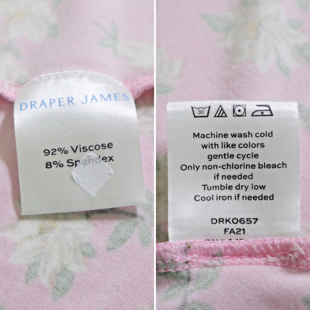 Draper James Size L Tammy Midi T-Shirt Dress Pink Magnolia Floral - Picture 9 of 9